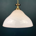 Vintage Murano Glass Pendant Lamp: Swirl Italian Lighting, 1970s