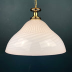 Vintage Murano Glass Pendant Lamp: Swirl Italian Lighting, 1970s