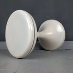 Vintage White Plastic Mushroom Stool - Mid-Century Modern Meblo Yugoslavia