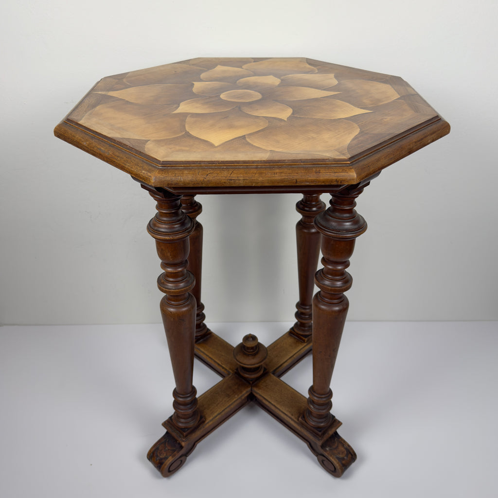 Vintage wooden side table, Italy 1950s