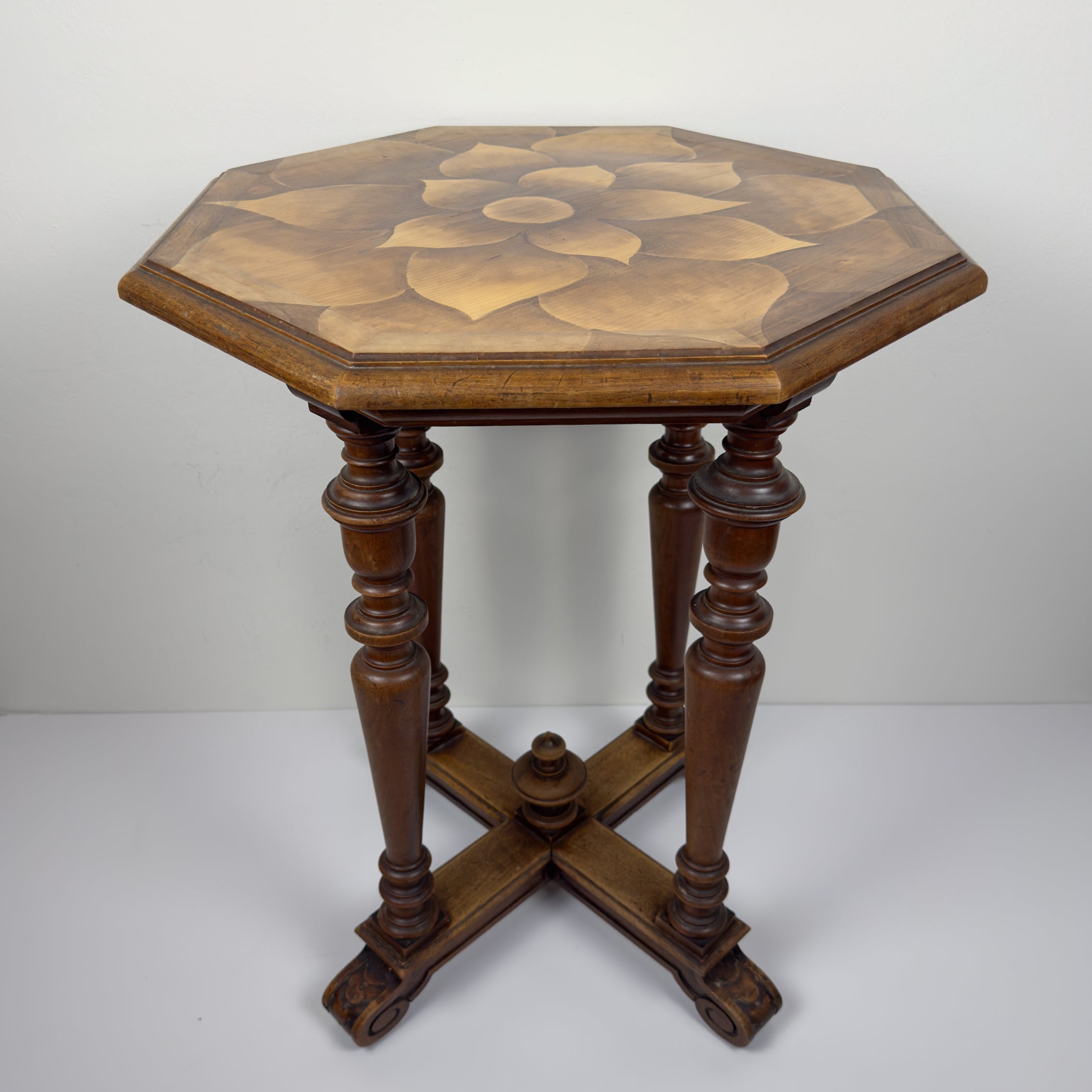 Vintage wooden side table, Italy 1950s
