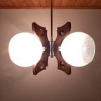 Mid-Century Mazzega Murano Glass Pendant Lamp - 70s Space Age Lighting