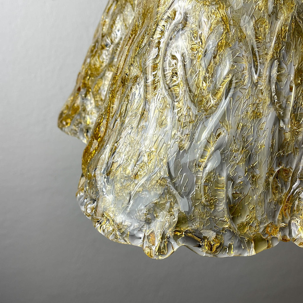 Vintage Murano pendant lamp by AV Mazzega, Italy 1970s