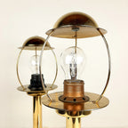 Vintage Gold Metal Table Lamps: Mid-Century Art Deco Night Lights