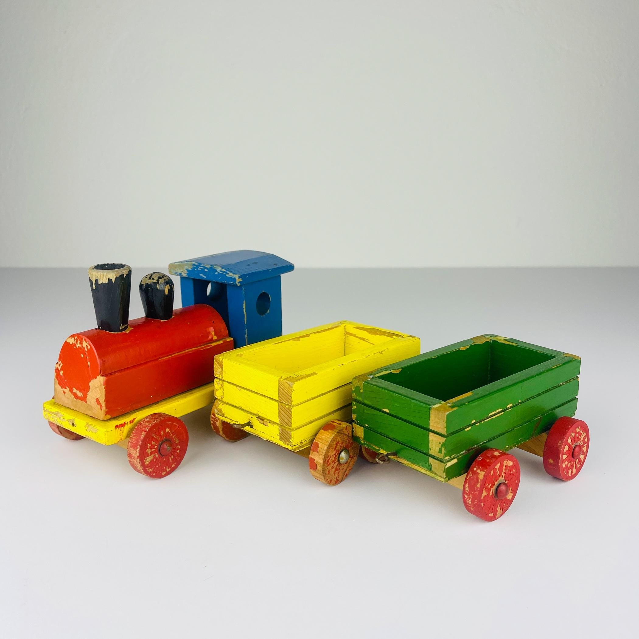 Vintage wooden toy train, Italy, 1950s, Vintage Home Decor