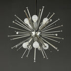 Vintage crystal chandelier Sputnik Dandelion Italy 1960s mid-century modern italian lighting