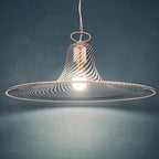 Vintage swirl Murano pendant lamp Italy 1970s Italian modern murano chandelier