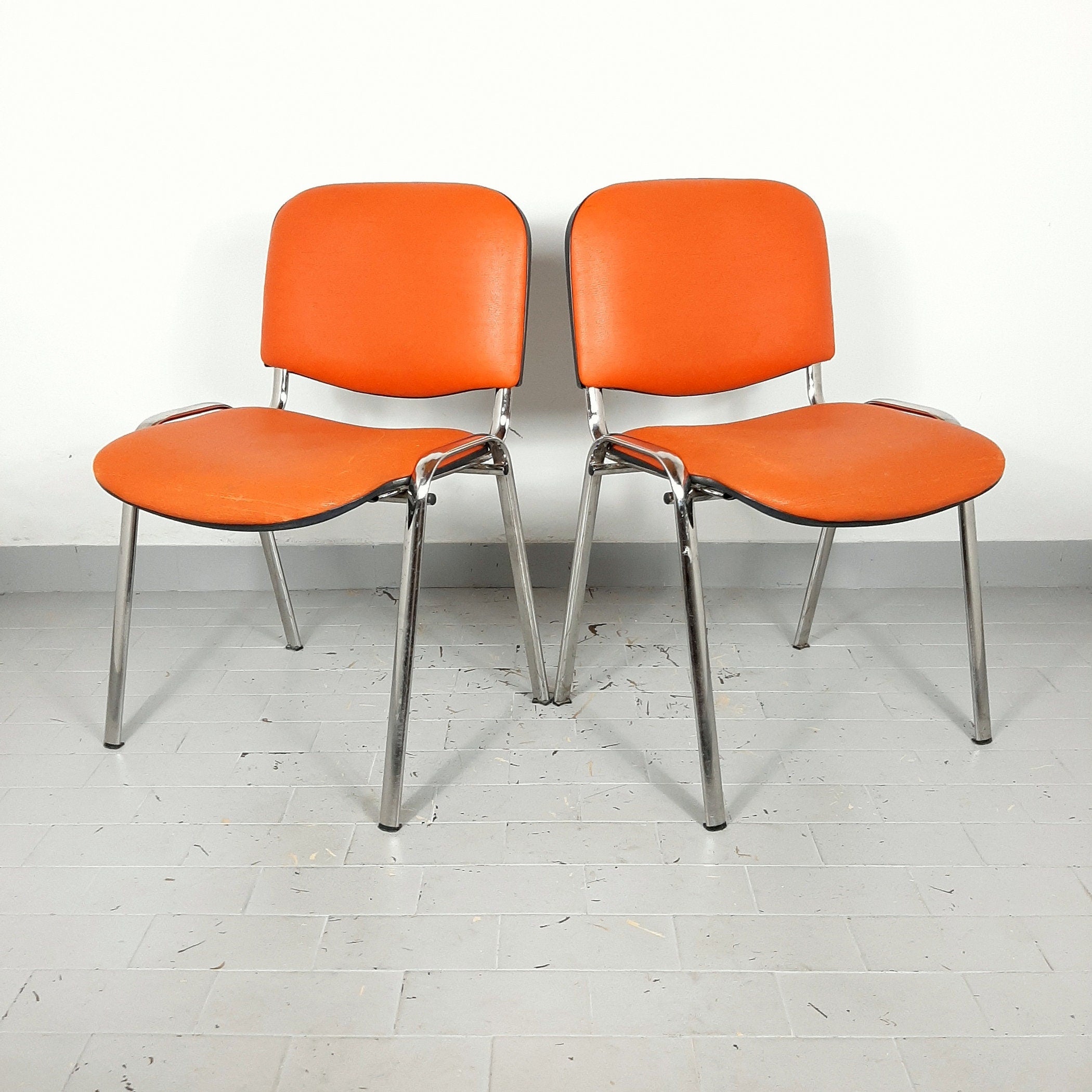 Retro office chair Yugoslavia '80s Orange desk chair