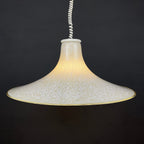 Mid-century beige murano glass pendant lamp Italy 1970s Handblown murano chandelier