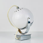 Mid-century white wall lamp Eyeball Italy 1960s Retro lighting Space Age Atomic