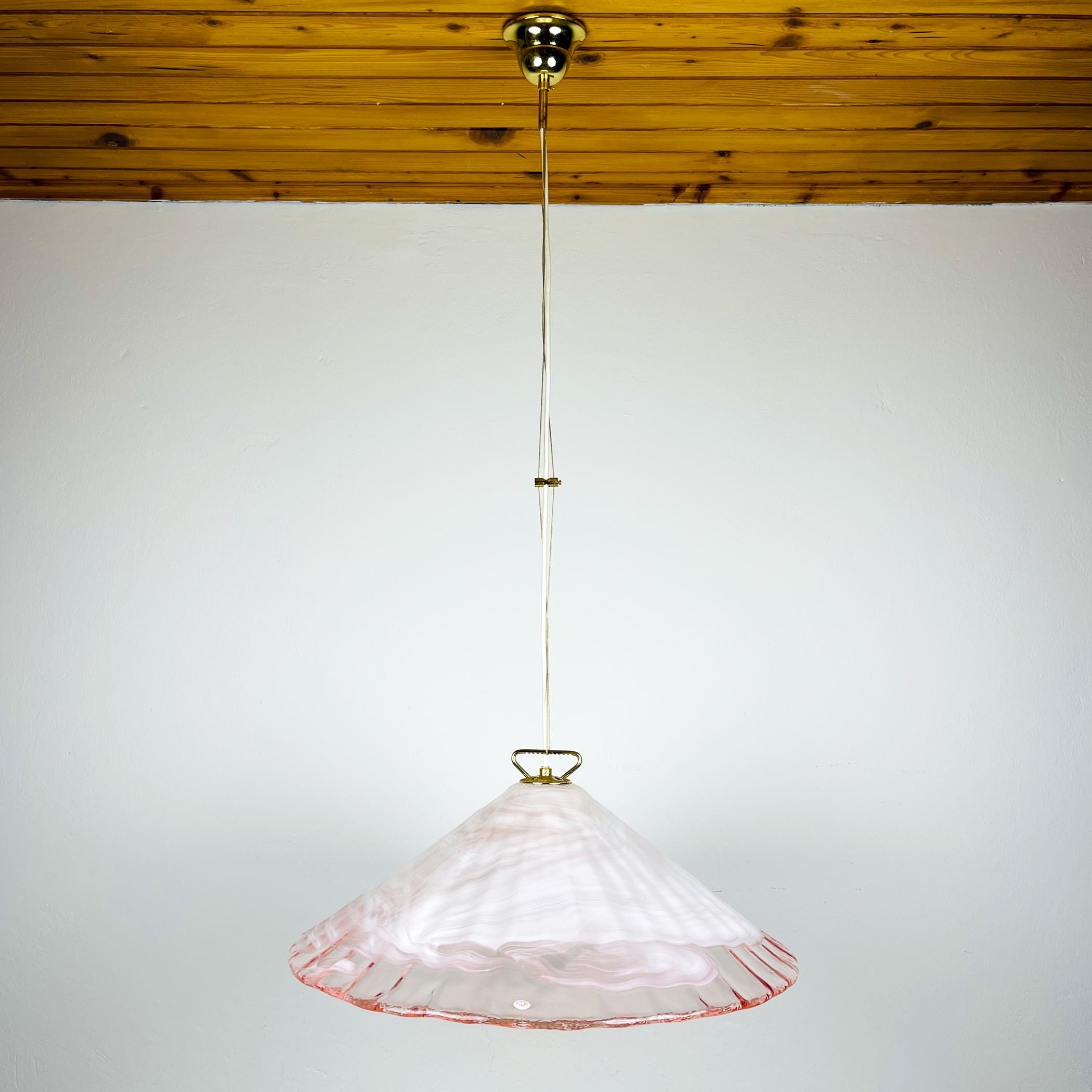 Vintage murano pendant lamp by "La Murrina" Italy 1970s