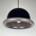 Vintage Murano black pendant lamp by Lino Tagliapietra for VeArt, Italy 1960s