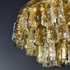 Murano chandelier by Mazzega Italy 1960s Mid-century modern italian lighting 36 murano glass plates