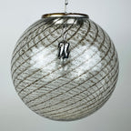 Vintage La Murrina Swirled Murano Glass Pendant Lamp - 1970s Italian Lighting