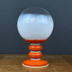 Vintage Opaline Glass Table Lamp: Italian Mid-Century Modern Lighting