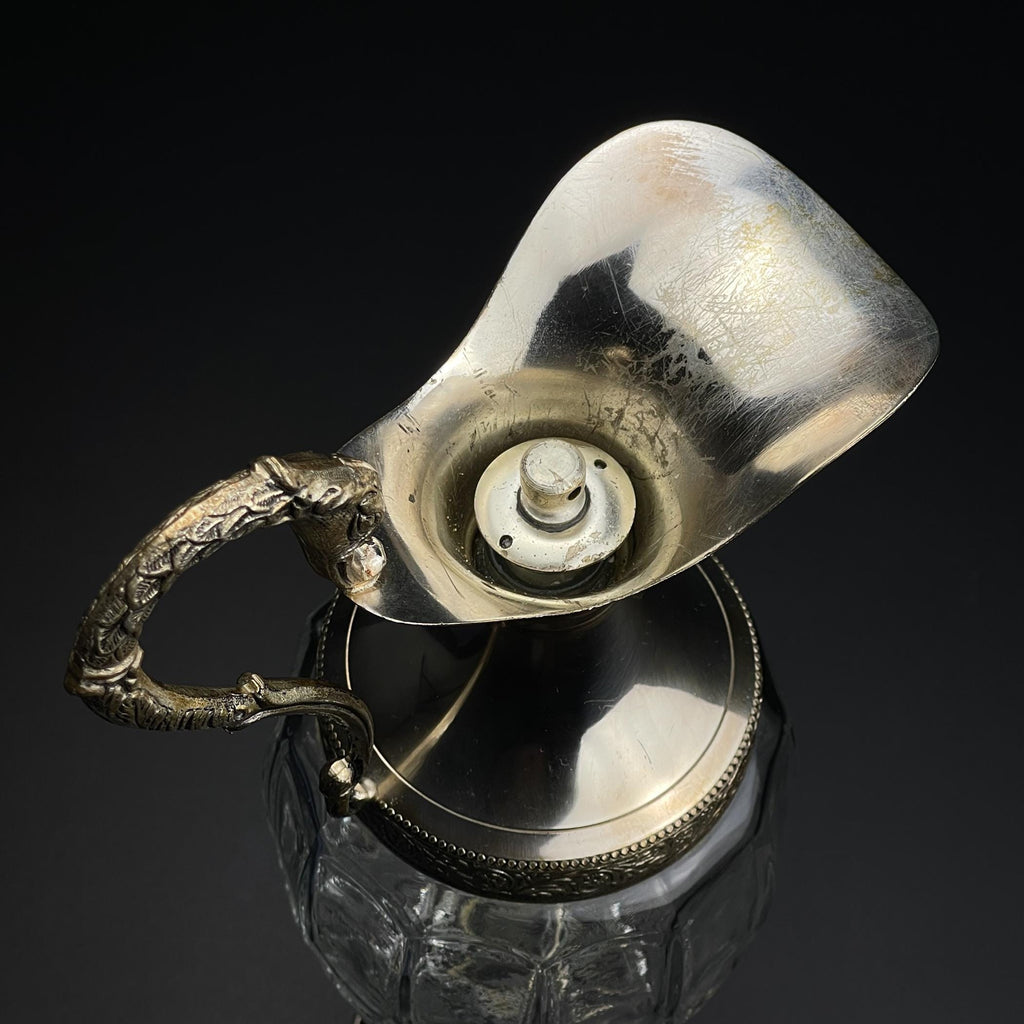 Vintage silver plated decanter Distillerie Buton Bologna, Italy, 1950s