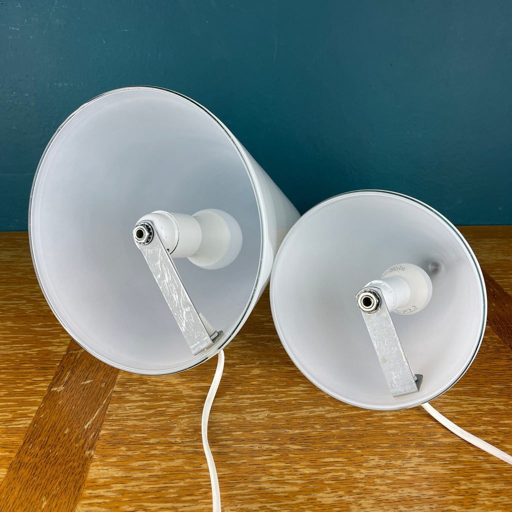 Pair of murano table lamps Cone Italy 1970s Italian Modern Mid-century home decor