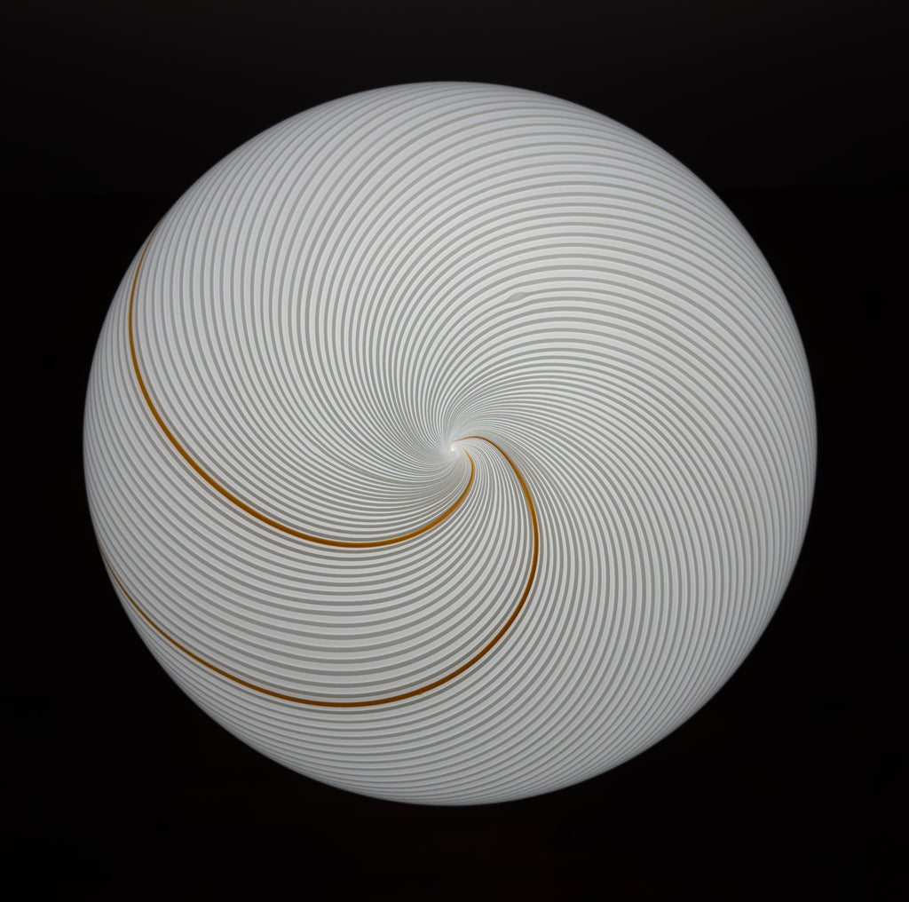 Classic swirl murano pendant lamp Vetri Murano, Italy 1970s