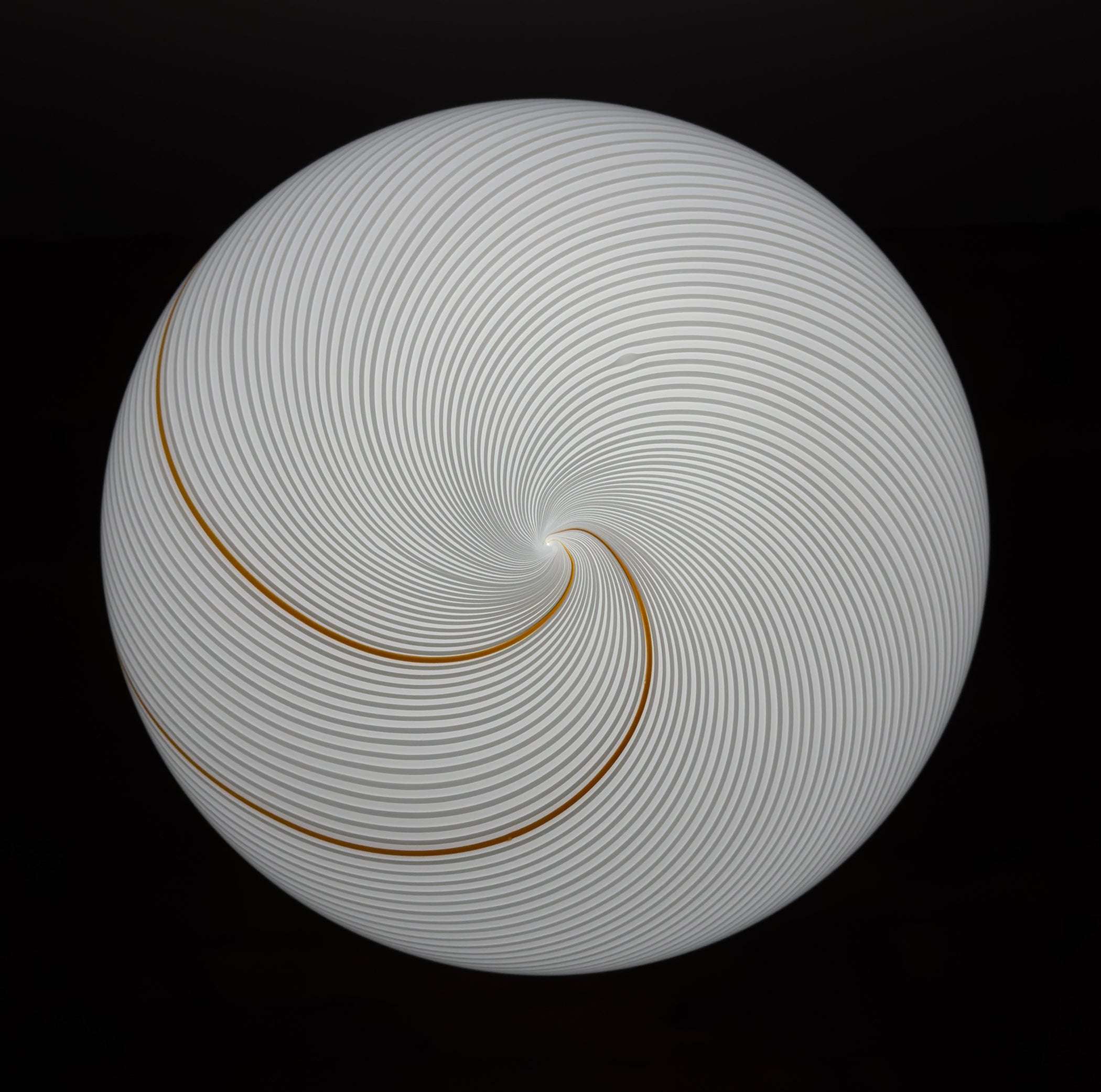 Classic swirl murano pendant lamp Vetri Murano, Italy 1970s