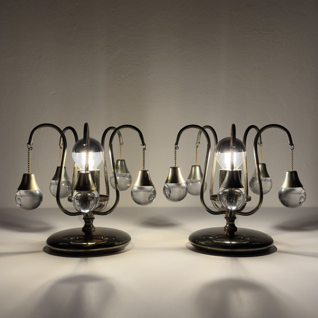 Vintage murano table lamps, Set of 2, Italy 1960s