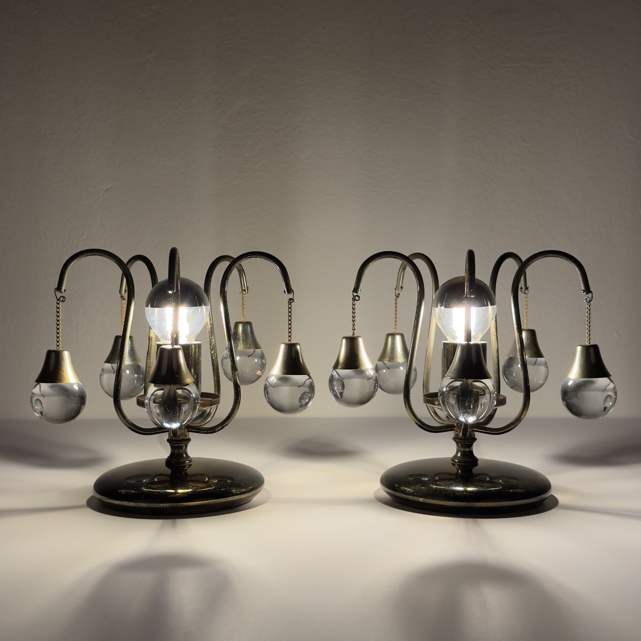 Vintage murano table lamps, Set of 2, Italy 1960s