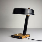 Vintage metal desk lamp by Oscar Torlasco, Italy 1950s