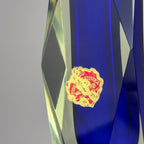 Vintage sommerso blue Murano vase, Italy 1970s