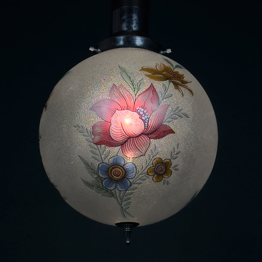 Vintage Pendant Light Flower, Italy 1960s