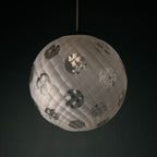 Vintage murano sphere ball pendant lamp Italy 1950s, Mid-century italian lighting