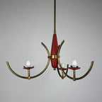 Mid-Century Stilnovo chandelier, Italy 1940-50s