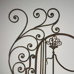 Antique wall decorative panel of wrought iron, Italy 1920s