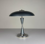 Grey industrial metal desk lamp Italy, 1960s