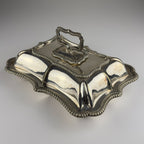 Antique Silver Plated Sheffield Serving Dish And Cover, England, early 20th century