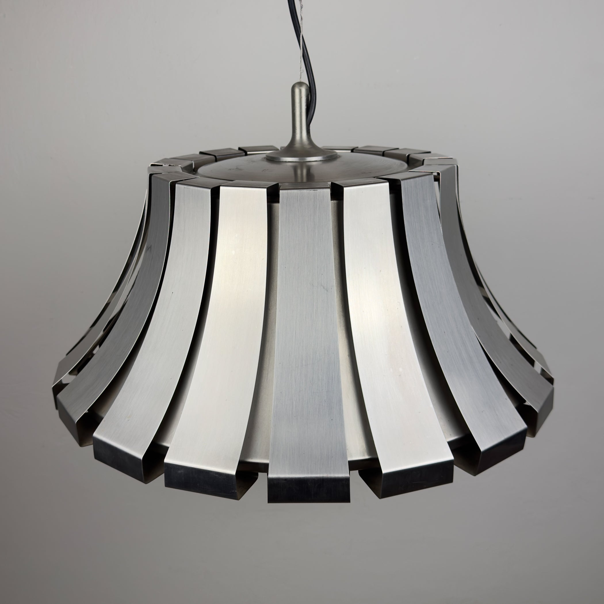 Vintage metal pendant lamp by Elio Martinelli for Martinelli Luce, Italy 1960s