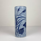 Vintage ceramic vase Quail and Millet, Japan 1970s