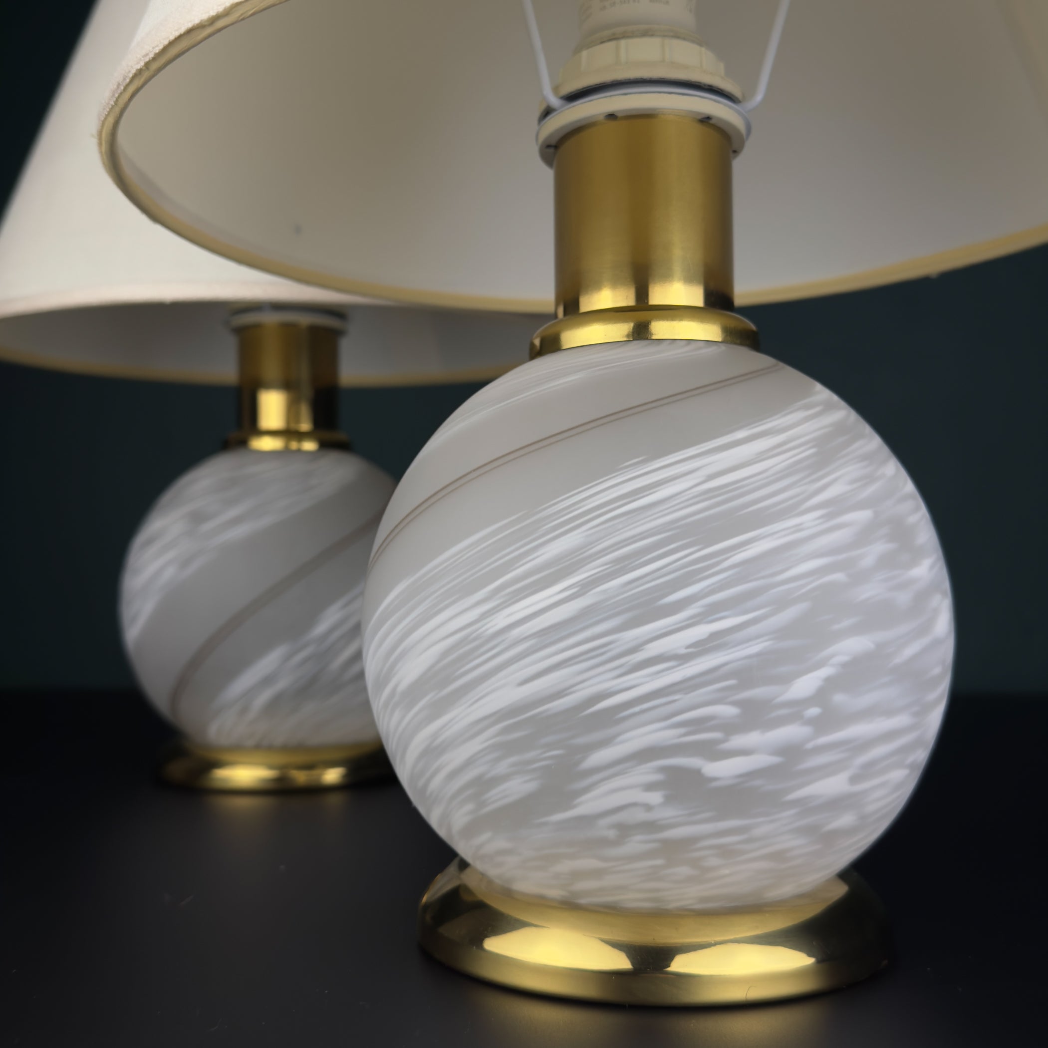 Vintage Murano Table Lamps, Italy 1970s, Set of 2