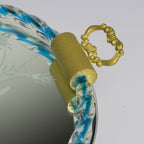 Vintage Venetian glass Mirror Tray, Italy 1950s