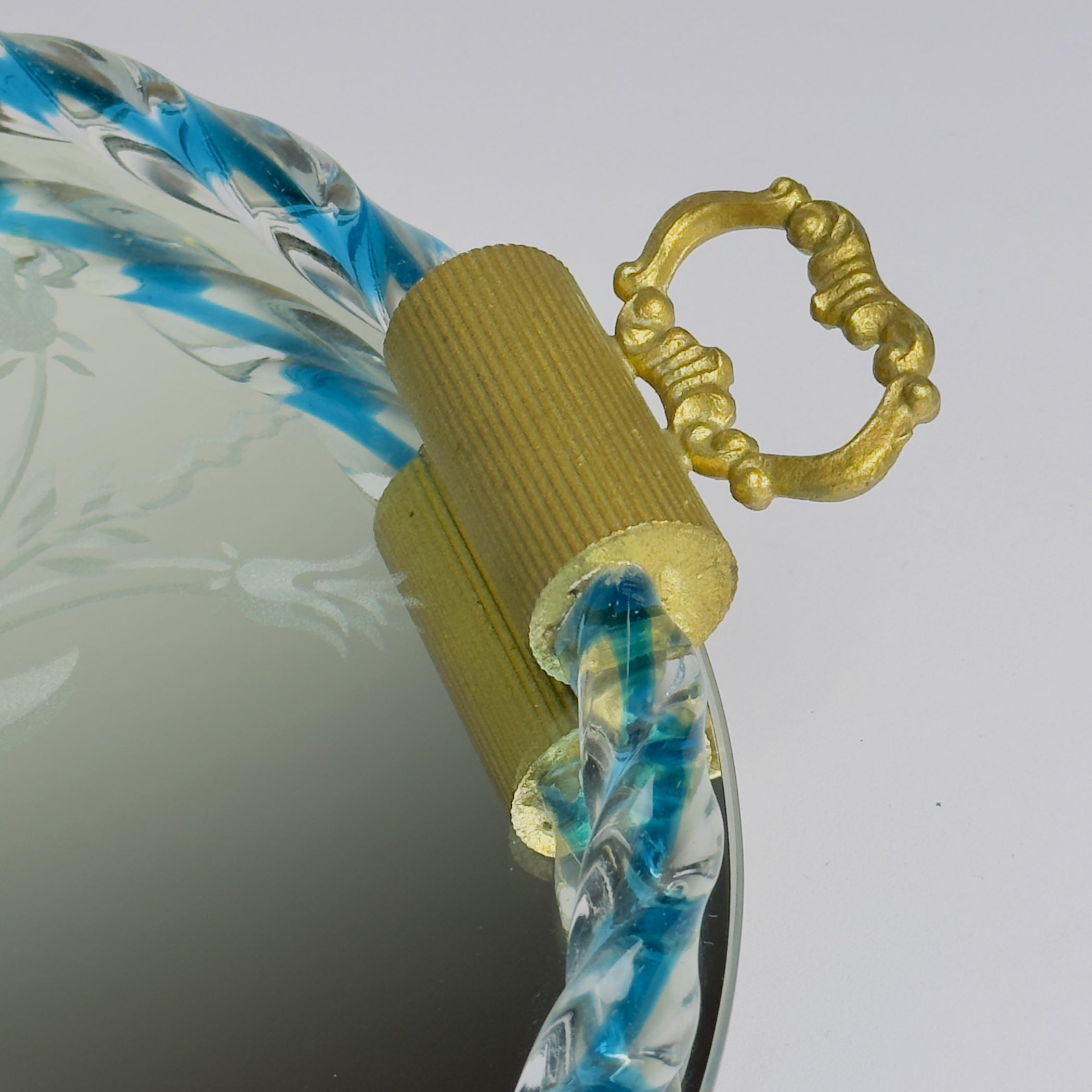 Vintage Venetian glass Mirror Tray, Italy 1950s