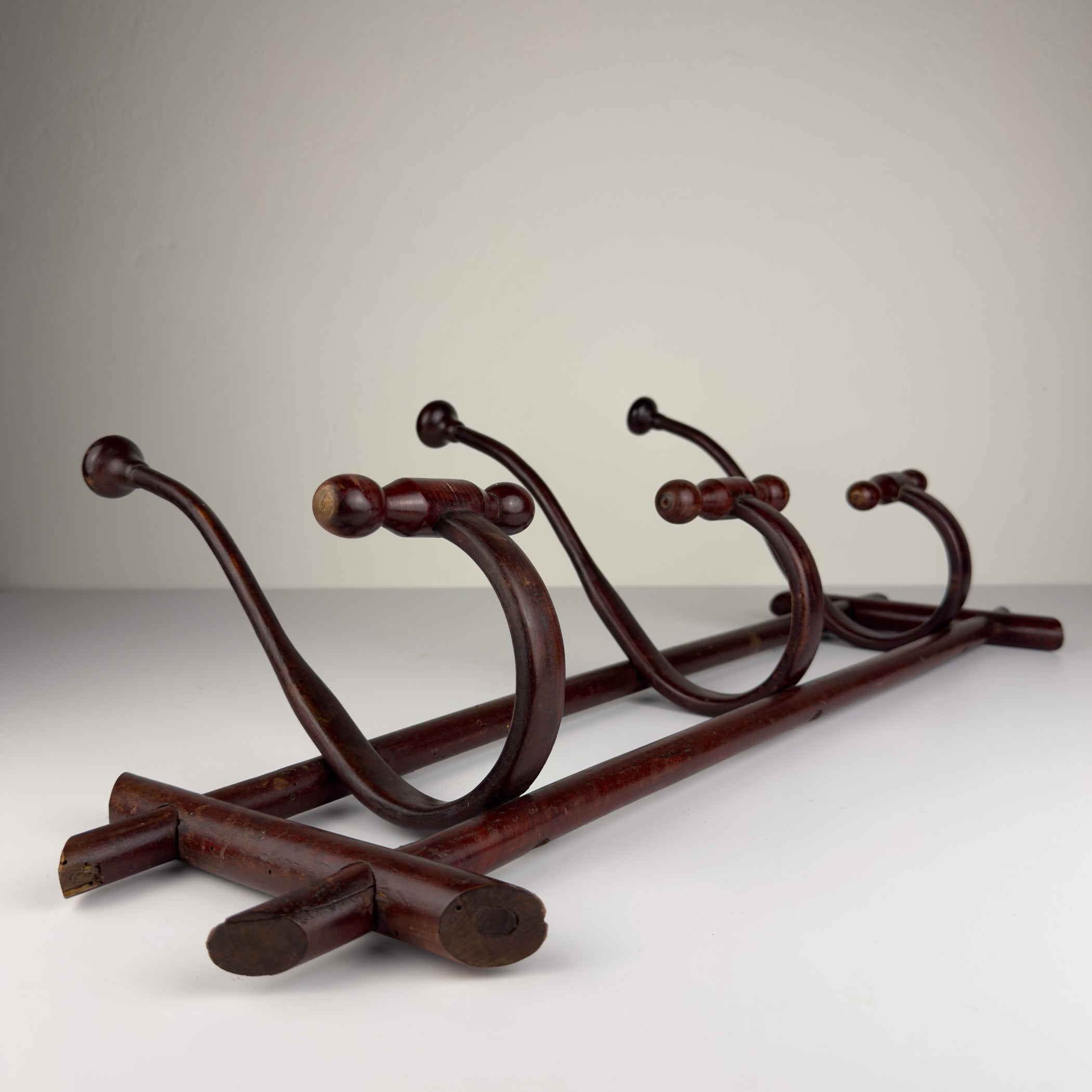 Antique Wooden Coat Rack, Italy 1930s