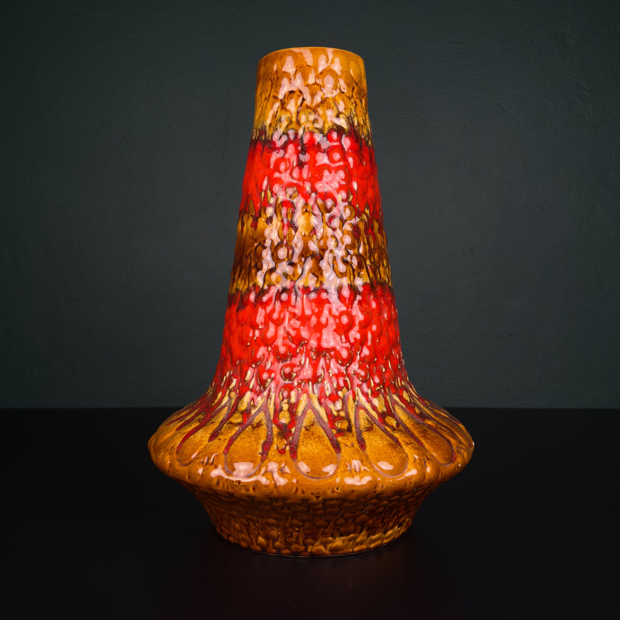 Vintage ceramic vase LAVA by KIL Liboje, Yugoslavia 1960s
