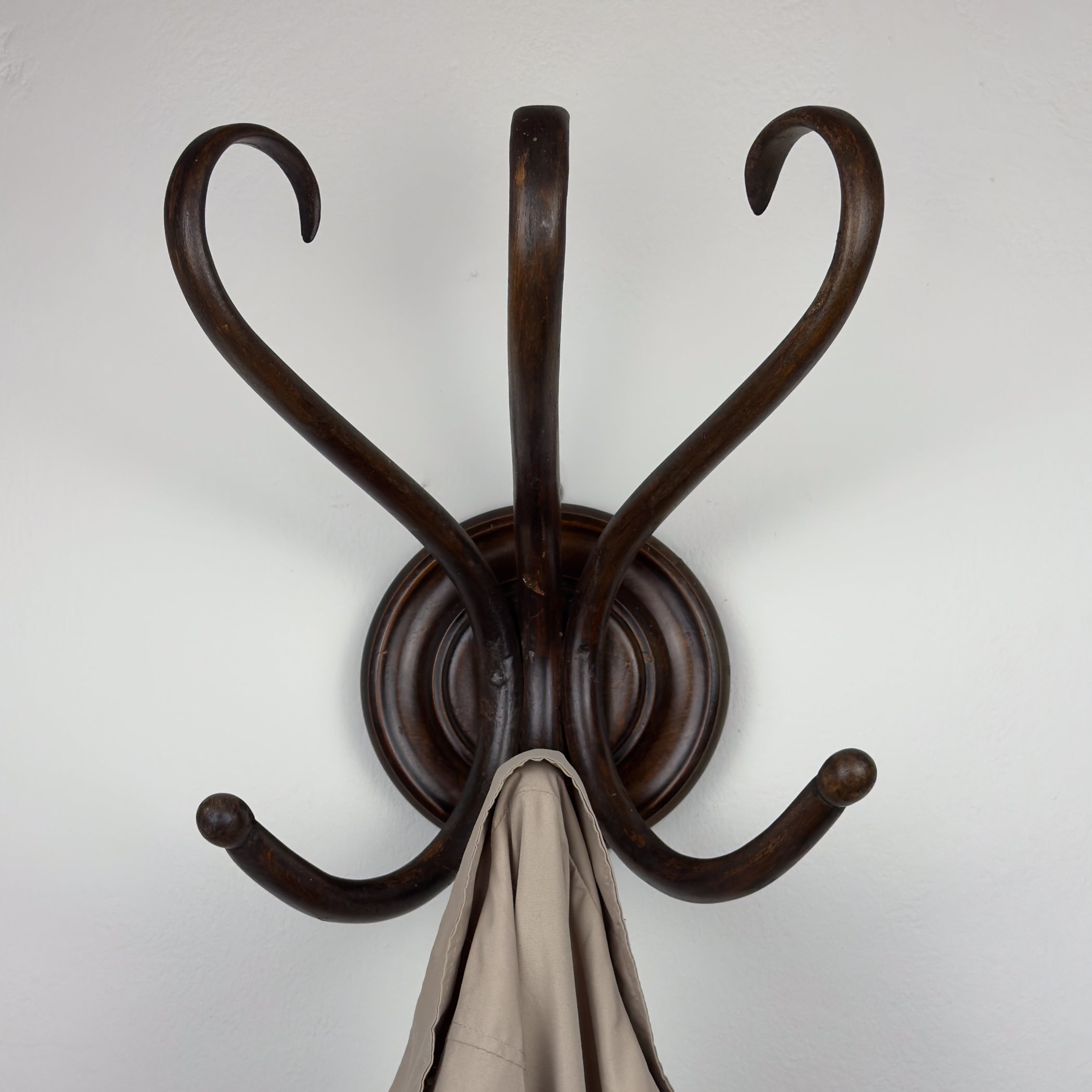 Antique Bentwood Wall Coat Rack by Thonet, Austria, 1920s