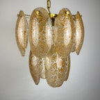 Original cascade murano glass chandelier, Italy 1980s