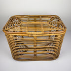 Vintage rattan basket, Italy 1960s