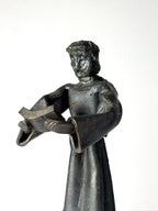 Vintage Brutalist sculpture "Monk With The Book" by Salvino Marsura, Italy 1970s