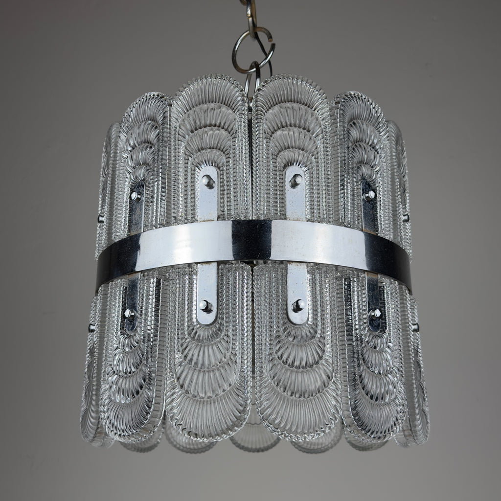 Vintage large crystal chandelier by Kaiser Leuchten, Germany 1960s
