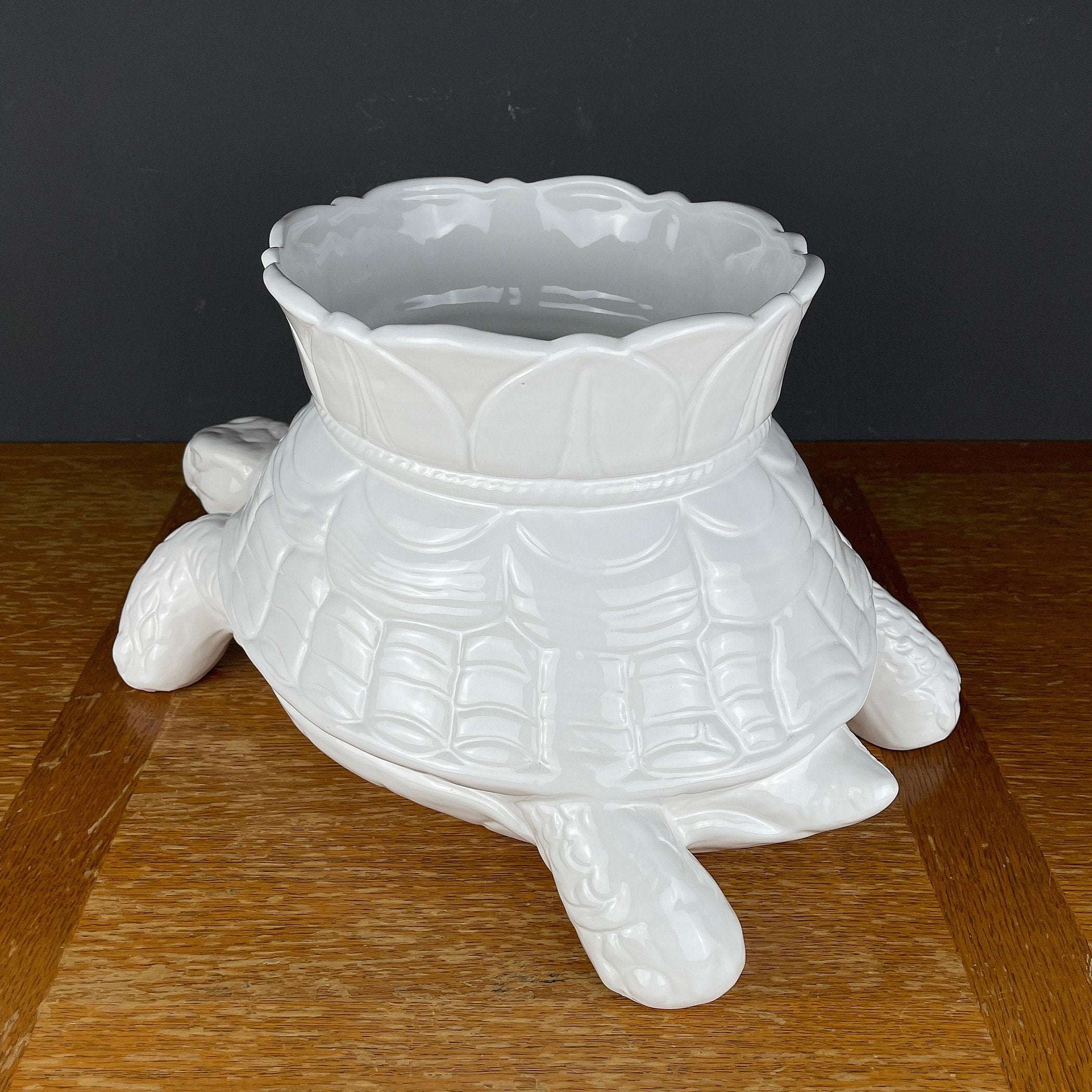 Large Ceramic Vase Turtle by Bellini Italy 1970s Vintage Art Piece