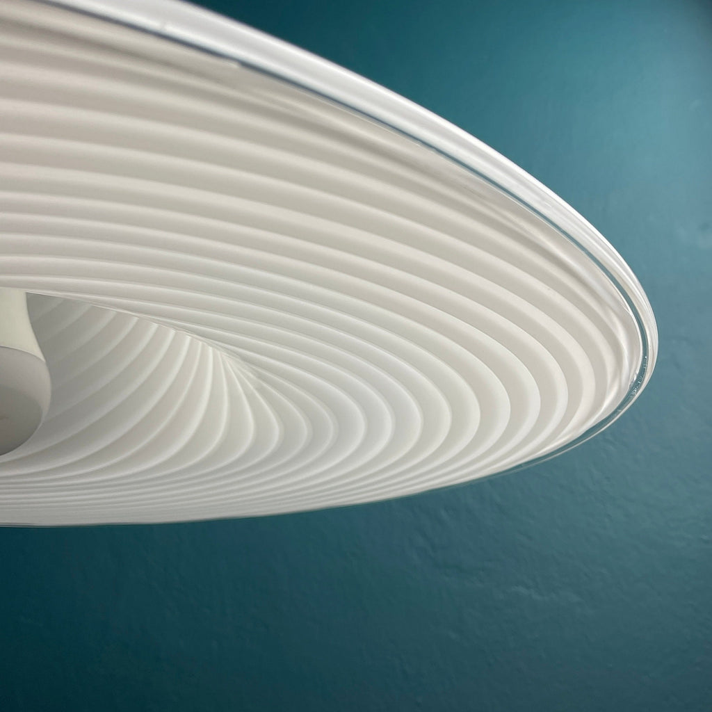 Vintage Swirl Murano Glass Pendant Lamp - Italian Mid-Century Lighting