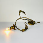 Original metal Brutalist wall lamp by Salvino Marsura, Italy 1960s, Mid-century Modern