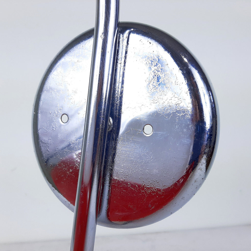 Meblo Guzzini Red Glass Wall Lamp: 1980s Space Age Sconce