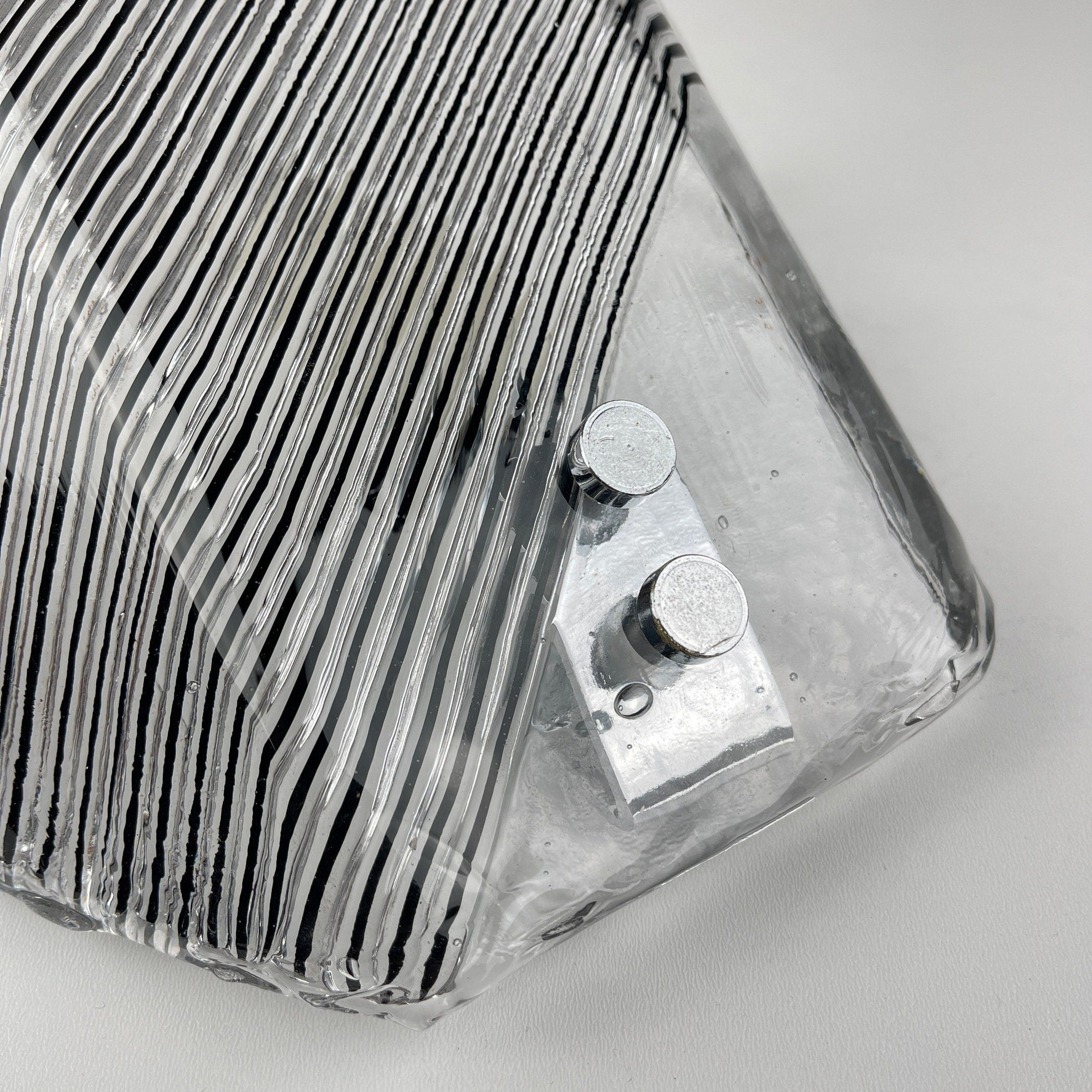 Vintage Murano Glass Wall Sconce: Italian MCM Lighting, 1970s